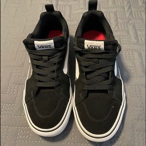 Black, White and Gray Vans